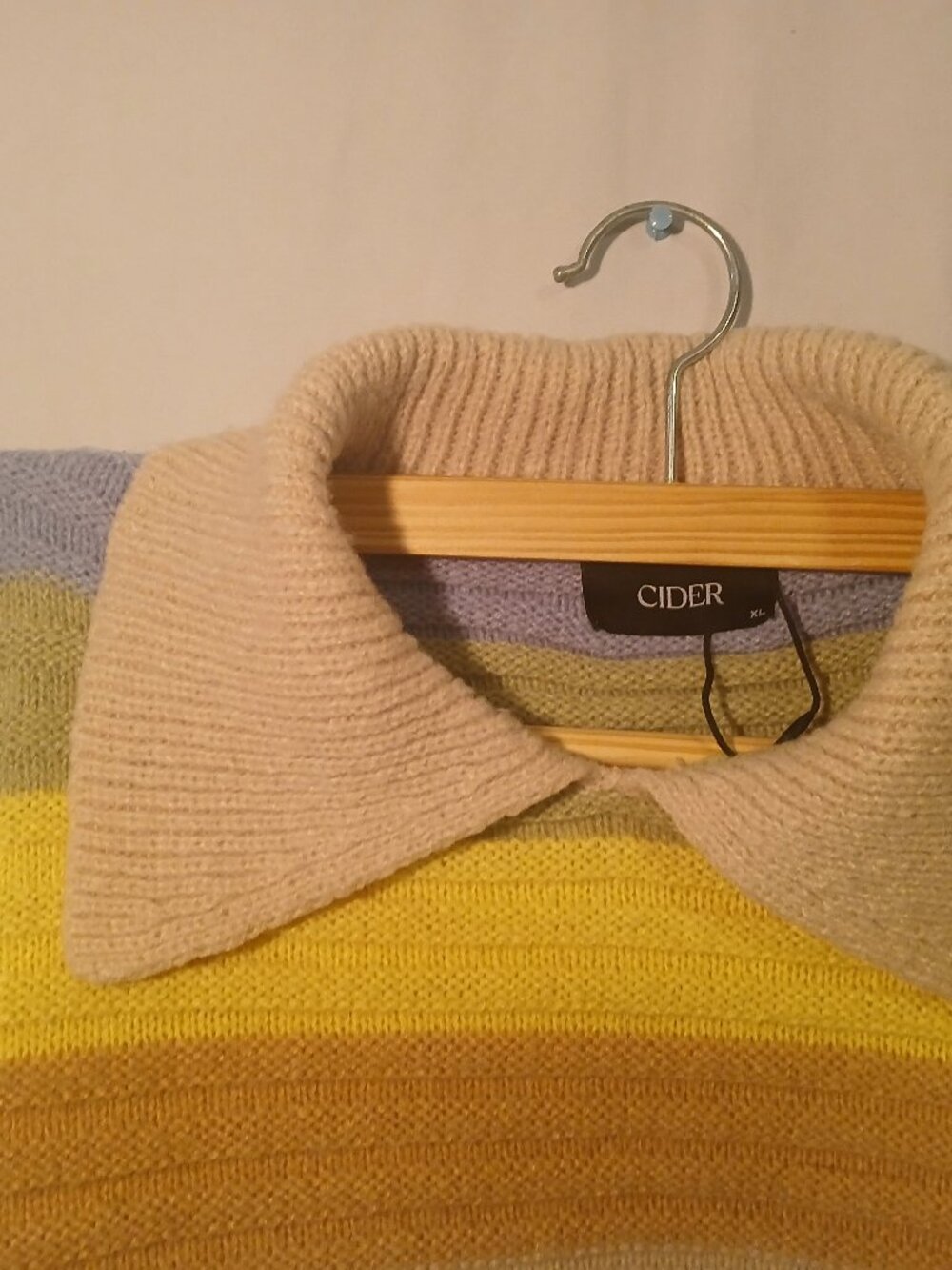 Cider Cropped Pastel Stripped Sweater